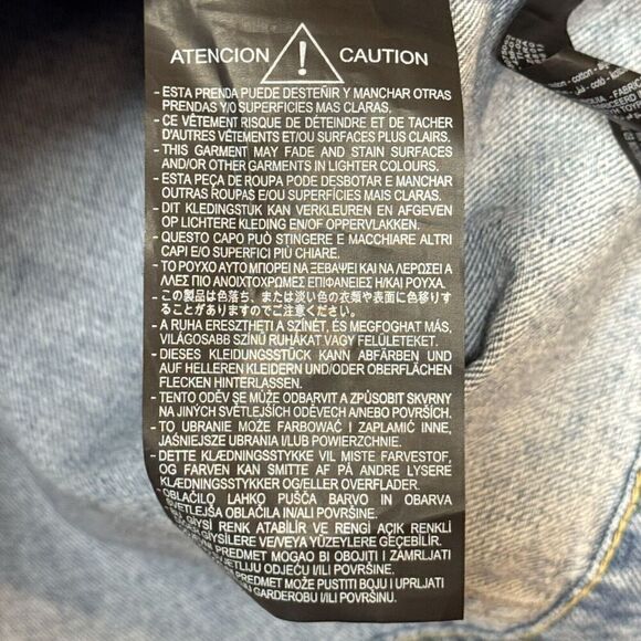 Zara Men’s Sz M Jean Denim Jacket Critical Thinker So Many Choices Just Light - Picture 16 of 16